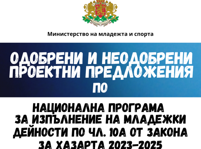ВАЖНО! Одобрени и неодобрени проектни предложения по втора процедура на НПИМД за 2023 г. 